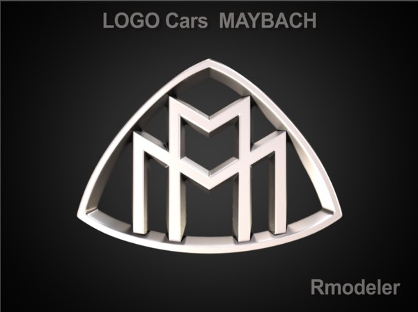 3d car maybach - Maybach 3d Logo by Serega Rozhnov