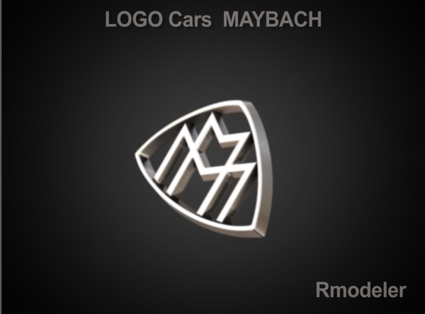 3d car maybach - Maybach 3d Logo by Serega Rozhnov