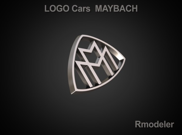3d car maybach - Maybach 3d Logo by Serega Rozhnov