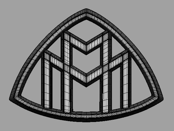 3d car maybach - Maybach 3d Logo by Serega Rozhnov