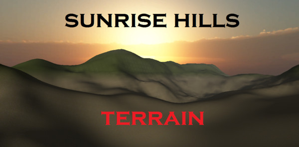 maya beautiful hilly terrain sunset - Sunset Hilly Terrain by elijah3d