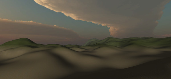 maya beautiful hilly terrain sunset - Sunset Hilly Terrain by elijah3d
