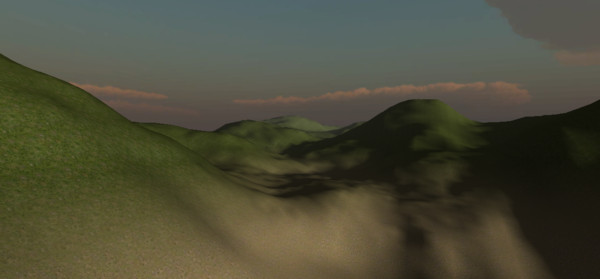 maya beautiful hilly terrain sunset - Sunset Hilly Terrain by elijah3d