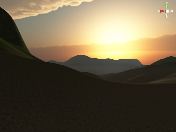 maya beautiful hilly terrain sunset - Sunset Hilly Terrain by elijah3d
