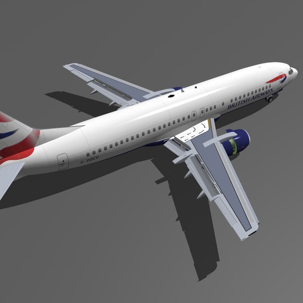 3d b 737-400 british airways model - B 737-400 British Airways by PedroFaut