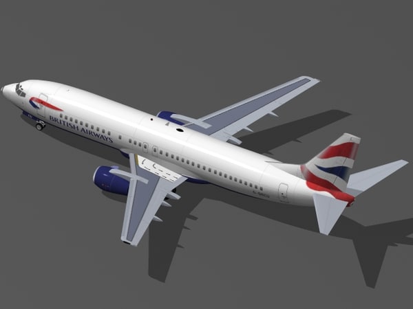 3d b 737-400 british airways model - B 737-400 British Airways by PedroFaut