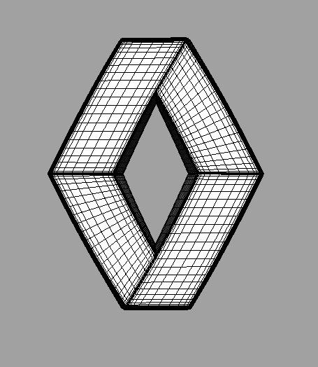 3d obj renault logo - Renault 3d Logo by Serega Rozhnov