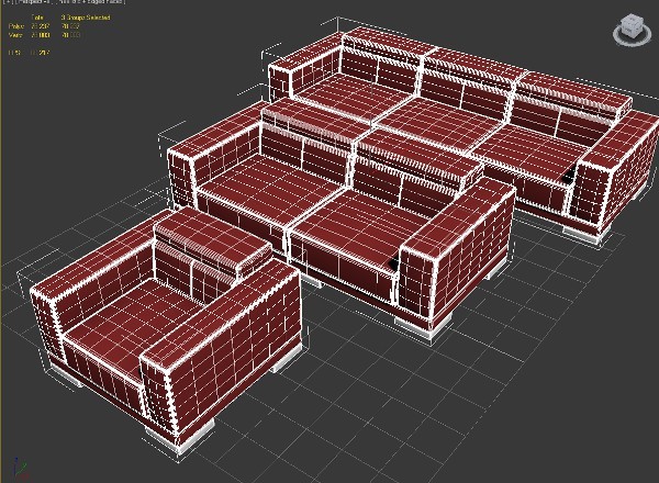 couch sofa max - sofa_36_(3_models) by PolygonFly