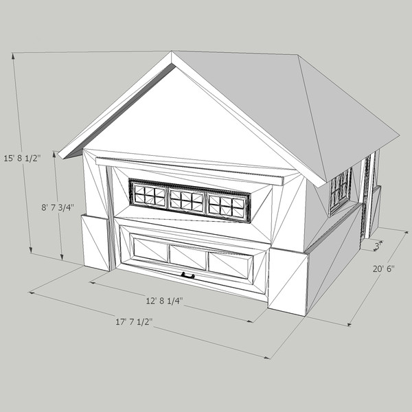 3ds exterior craftman house - House Craftsman Narrow Lot... by chaosfractal