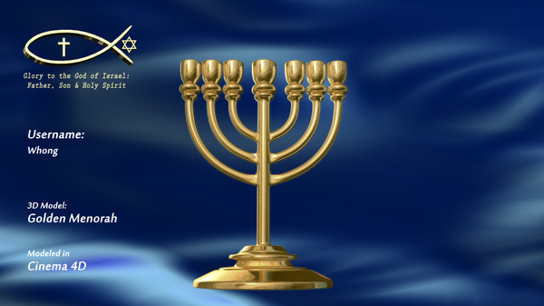 Golden Lampstand (Menorah) - Basic