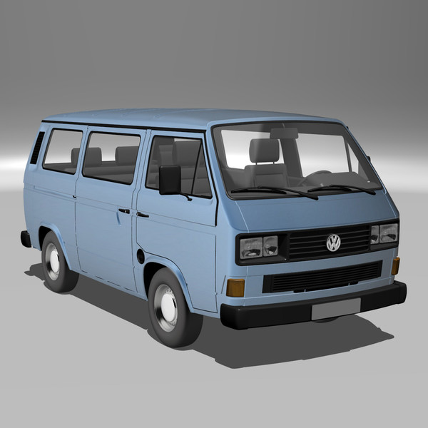 3d model facelift 1988 - VW T3 Bus facelift 1988 by DreiDe