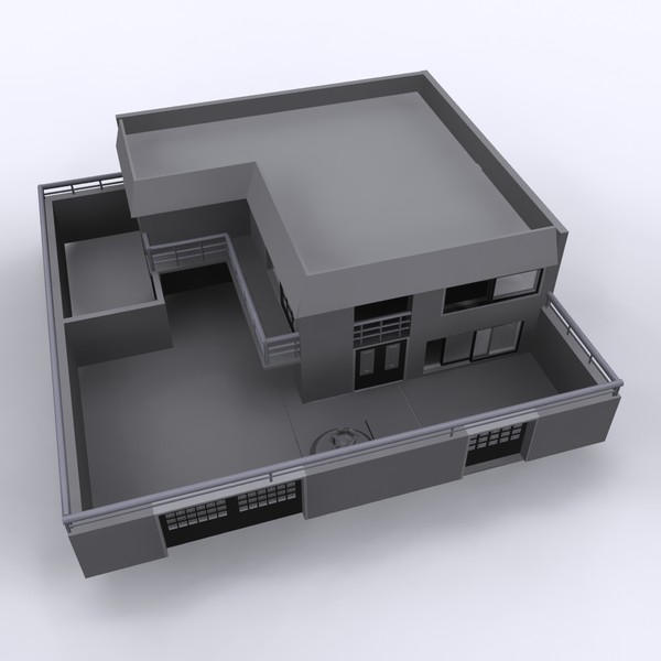 windows doors open 3d model - House by MotionMediaWorkshop