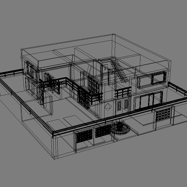 windows doors open 3d model - House by MotionMediaWorkshop