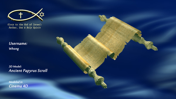 papyrus scroll 3d model - Ancient Papyrus Scroll... by Whong