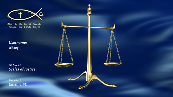 3d classic scales justice - Classic Scales of Justice by Whong