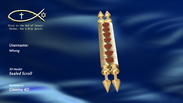 sealed scroll seven 3d model - Sealed Scroll with Seven Seals by Whong