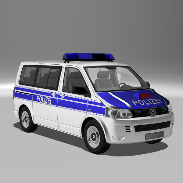 3ds max t5 police - VW T5 police 2011 by DreiDe