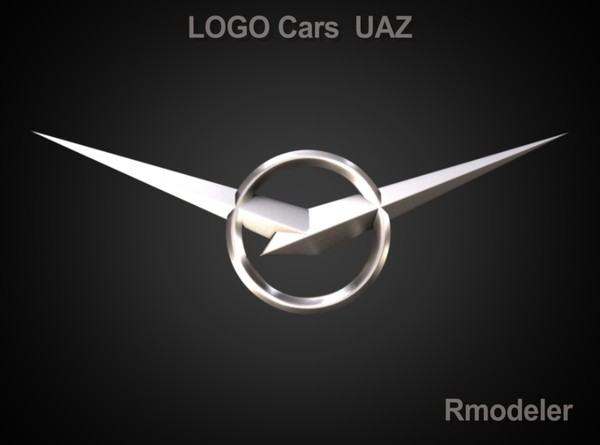 logo uaz 3d obj - UAZ 3d Logo by Serega Rozhnov