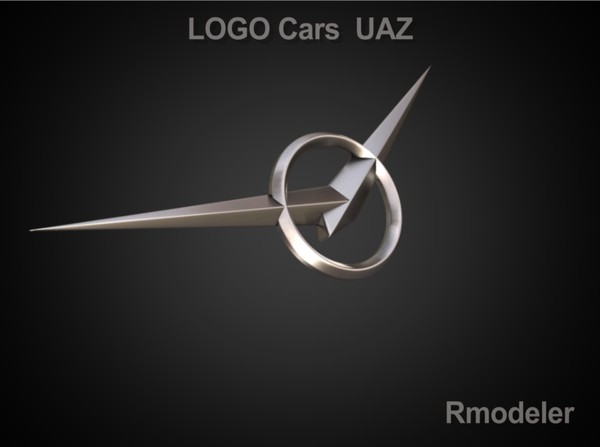 logo uaz 3d obj - UAZ 3d Logo by Serega Rozhnov