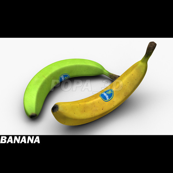 3ds max banana fruit - Banana by POPA_3D