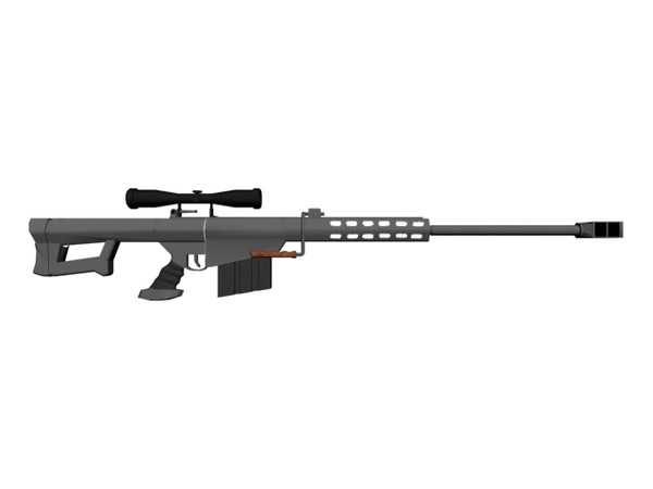 3ds max scoped barret m170 - Barret M107 by EdAndrew