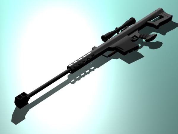 3ds max scoped barret m170 - Barret M107 by EdAndrew