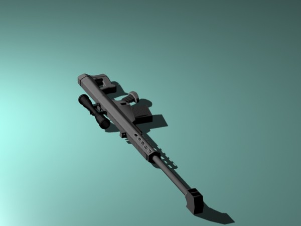 3ds max scoped barret m170 - Barret M107 by EdAndrew