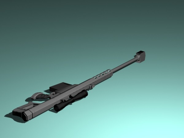 3ds max scoped barret m170 - Barret M107 by EdAndrew
