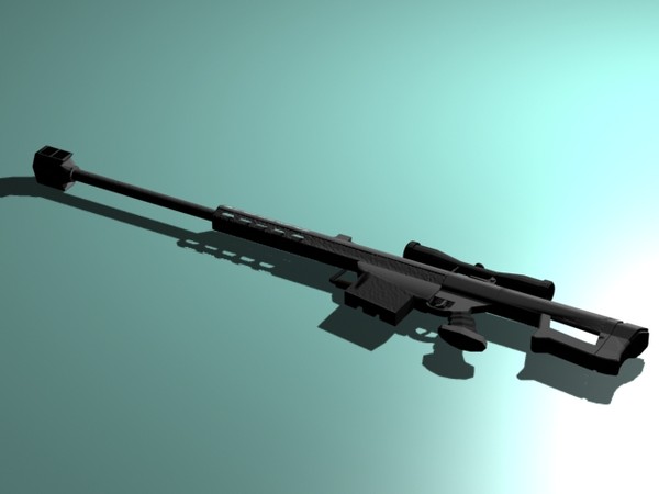3ds max scoped barret m170 - Barret M107 by EdAndrew