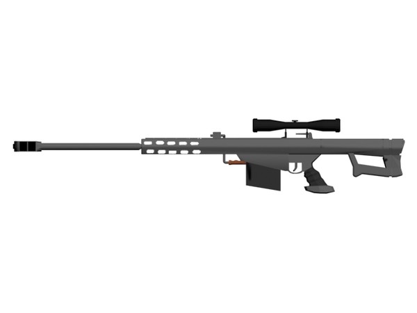 3ds max scoped barret m170 - Barret M107 by EdAndrew