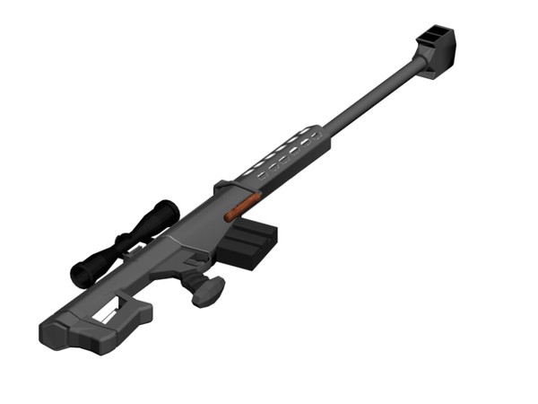 3ds max scoped barret m170 - Barret M107 by EdAndrew