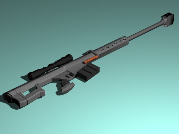 3ds max scoped barret m170 - Barret M107 by EdAndrew