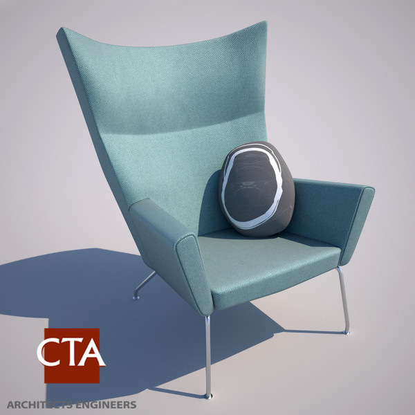 lounge chair 3d obj - Lounge Chair by CTA AE