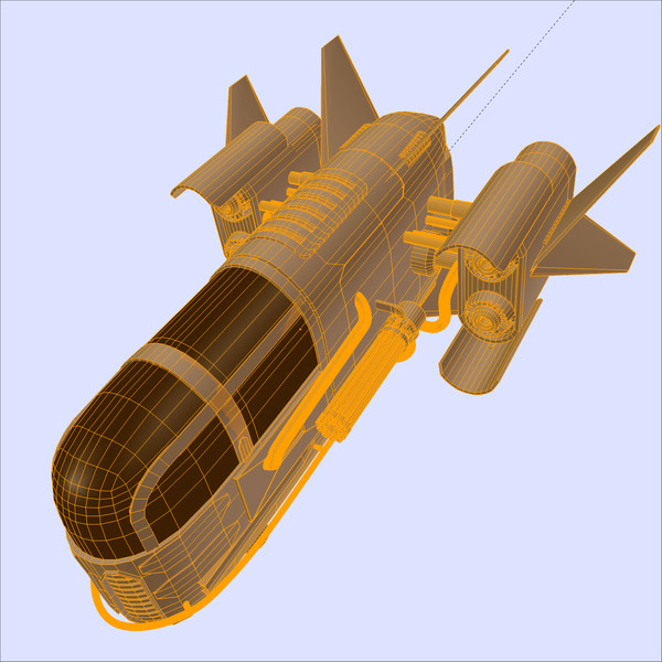 free obj mode old rusty space fighter - Rusty Fighter by yg3d
