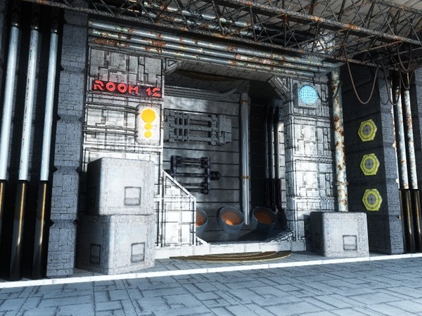 c4d sci-fi environment corridor - Sci-Fi Room by KeremGogus