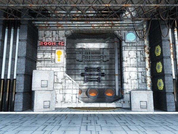 c4d sci-fi environment corridor - Sci-Fi Room by KeremGogus