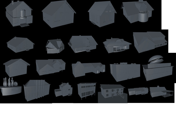 fbx 21 houses pack - Houses Pack by Sidewinder123