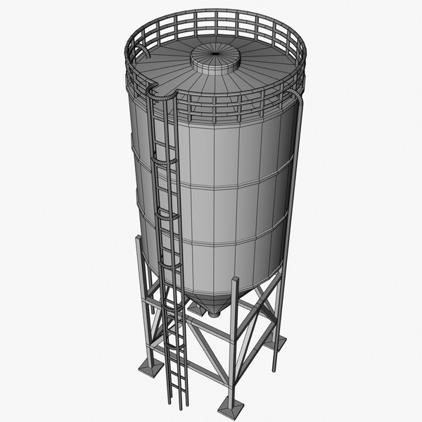 3d model silo grain - Silo by mostlysquare