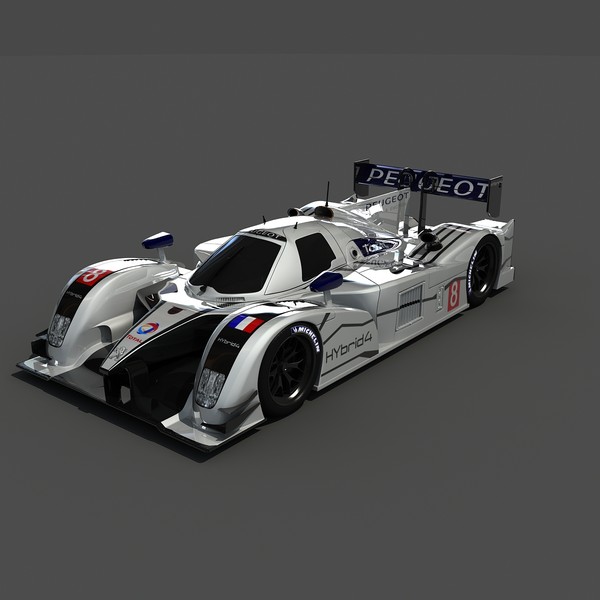 3d peugeot 908 hybrid4 racecar - Peugeot 908 HYbrid4 Racecar by Gandoza