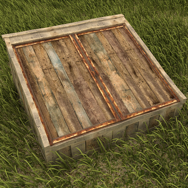 maya wood wooden cellar - wooden cellar door textured by Litarvan