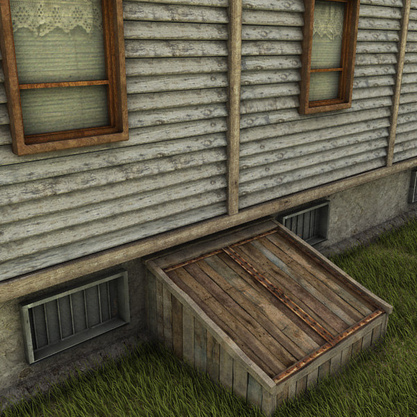 maya wood wooden cellar - wooden cellar door textured by Litarvan