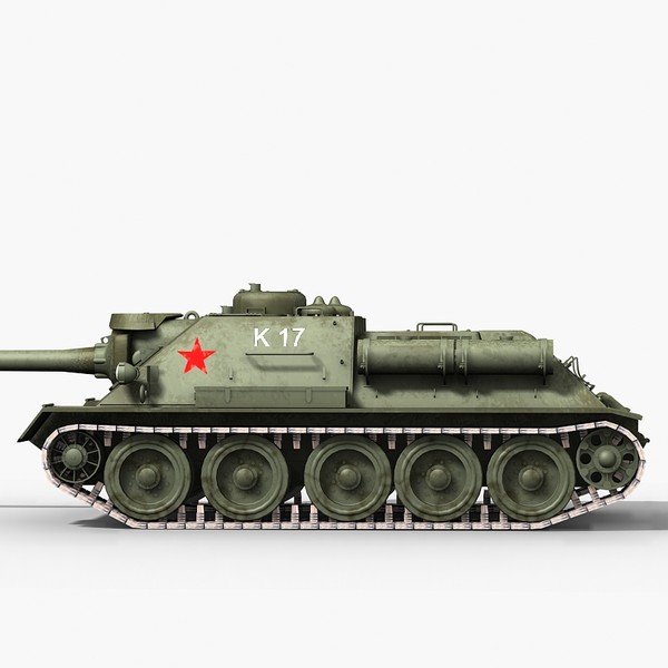 3d soviet tank destroyer - SU 100 Soviet tank destroyer by Sandu_Bublic