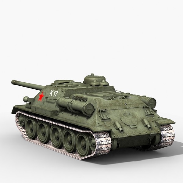 3d soviet tank destroyer - SU 100 Soviet tank destroyer by Sandu_Bublic