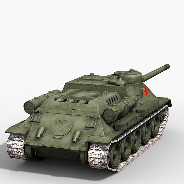 3d soviet tank destroyer - SU 100 Soviet tank destroyer by Sandu_Bublic