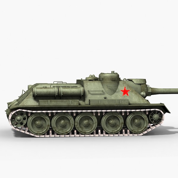 3d soviet tank destroyer - SU 100 Soviet tank destroyer by Sandu_Bublic