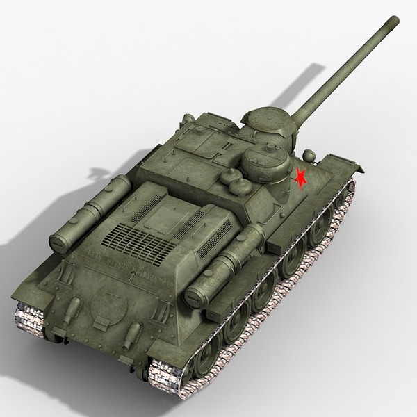3d soviet tank destroyer - SU 100 Soviet tank destroyer by Sandu_Bublic