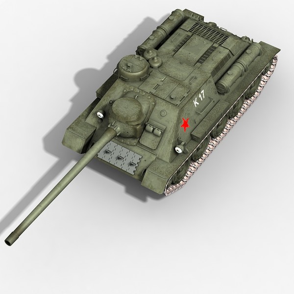 3d soviet tank destroyer - SU 100 Soviet tank destroyer by Sandu_Bublic
