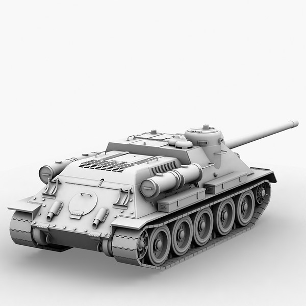 3d soviet tank destroyer - SU 100 Soviet tank destroyer by Sandu_Bublic