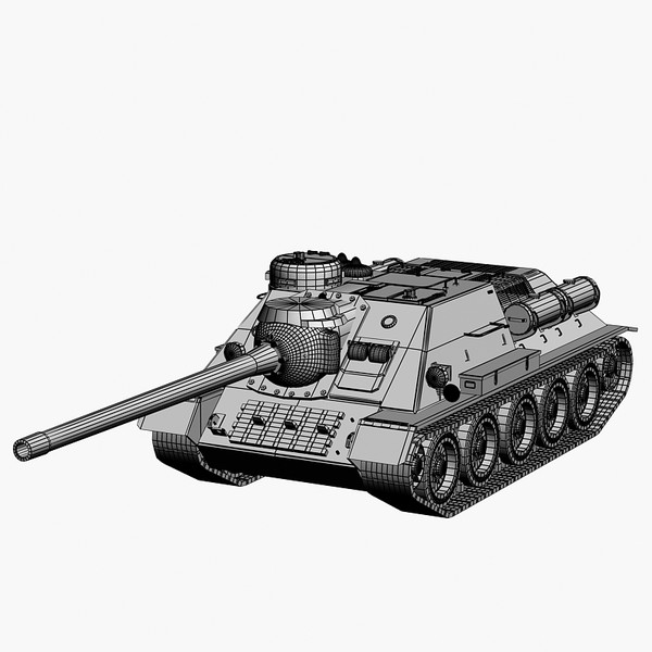 3d soviet tank destroyer - SU 100 Soviet tank destroyer by Sandu_Bublic