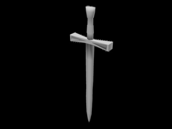 free sword uv maps 3d model - Medieval Sword by elijah3d